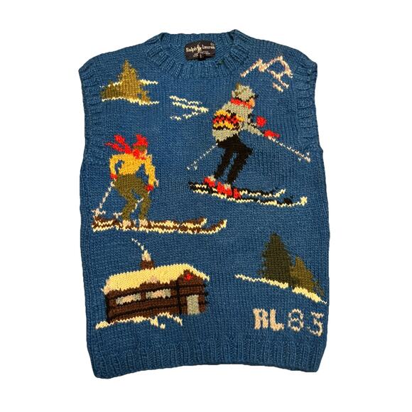 Lauren Ralph Lauren Other - Vintage RL 83 Great Britain Hand knitted Ski Vest Wool
